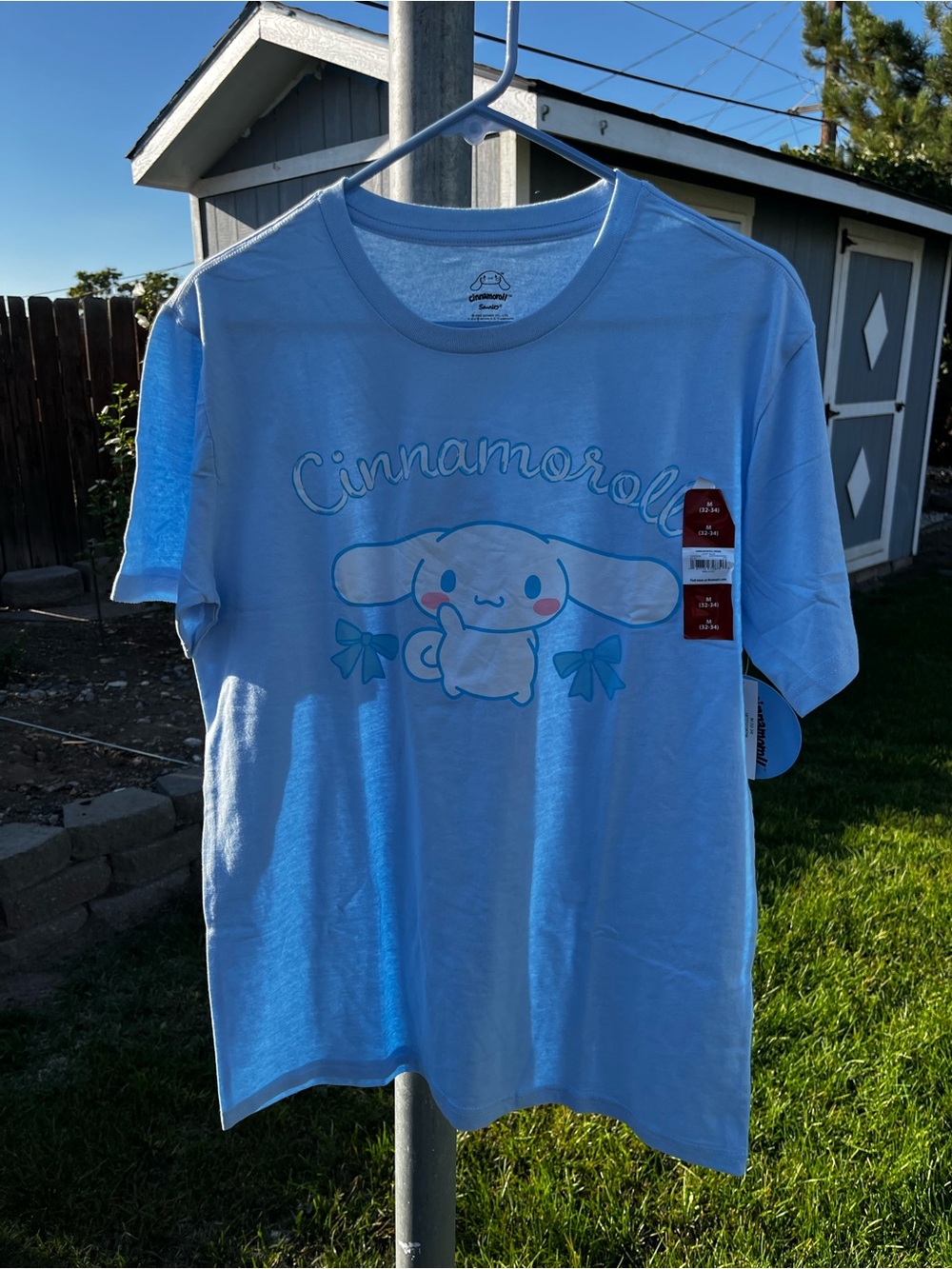 Cinnamoroll Sanrio Graphic Tee – Light Blue M NWT